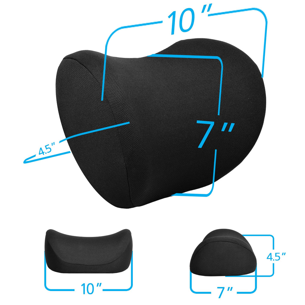 PRIMART 2 Pack Car Neck Pillow, 100% Memory Foam Car Headrest Pillow for Neck Support, Breathable Removable Cover & Adjustable Strap, Ergonomic Design for Driving Comfort, Neck Pain Relief, Travel