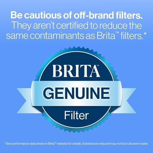 Brita Large Water Filter Pitcher - 10-Cup Capacity, BPA-Free, Includes 1 Standard Filter, Bright White