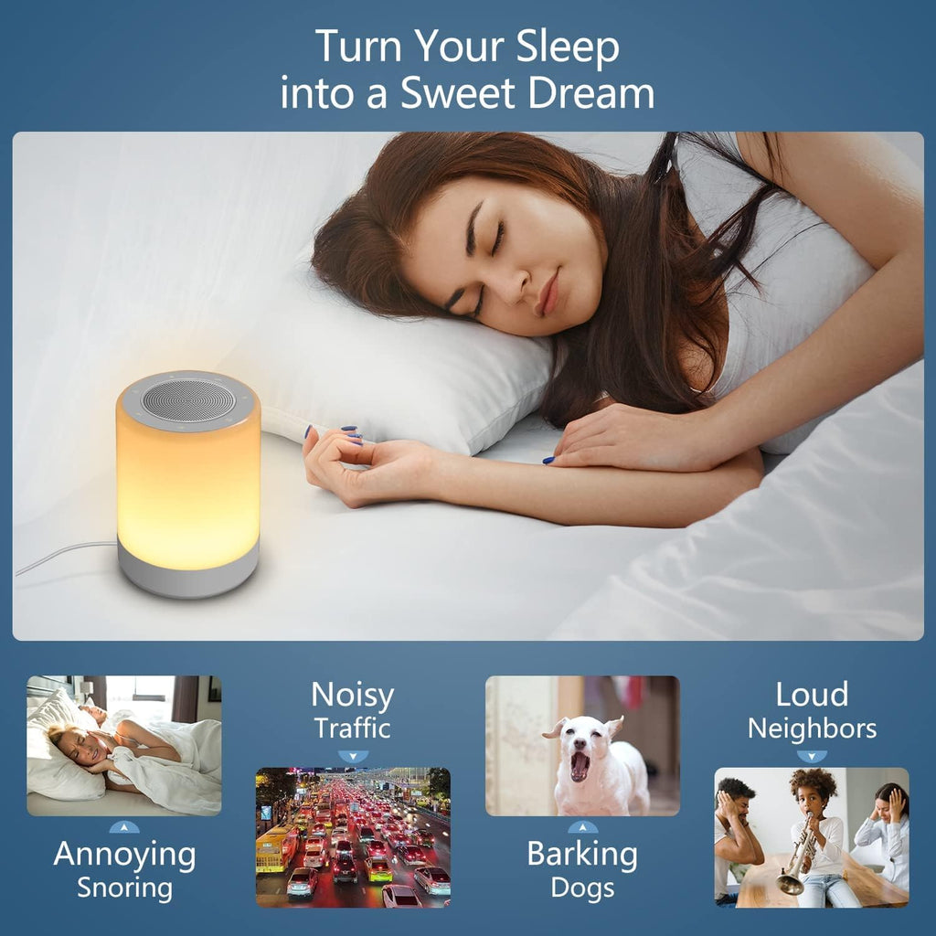 Sound Machine - White Noise Machine for Babies | 32 High Fidelity Sounds & Night Light Feature