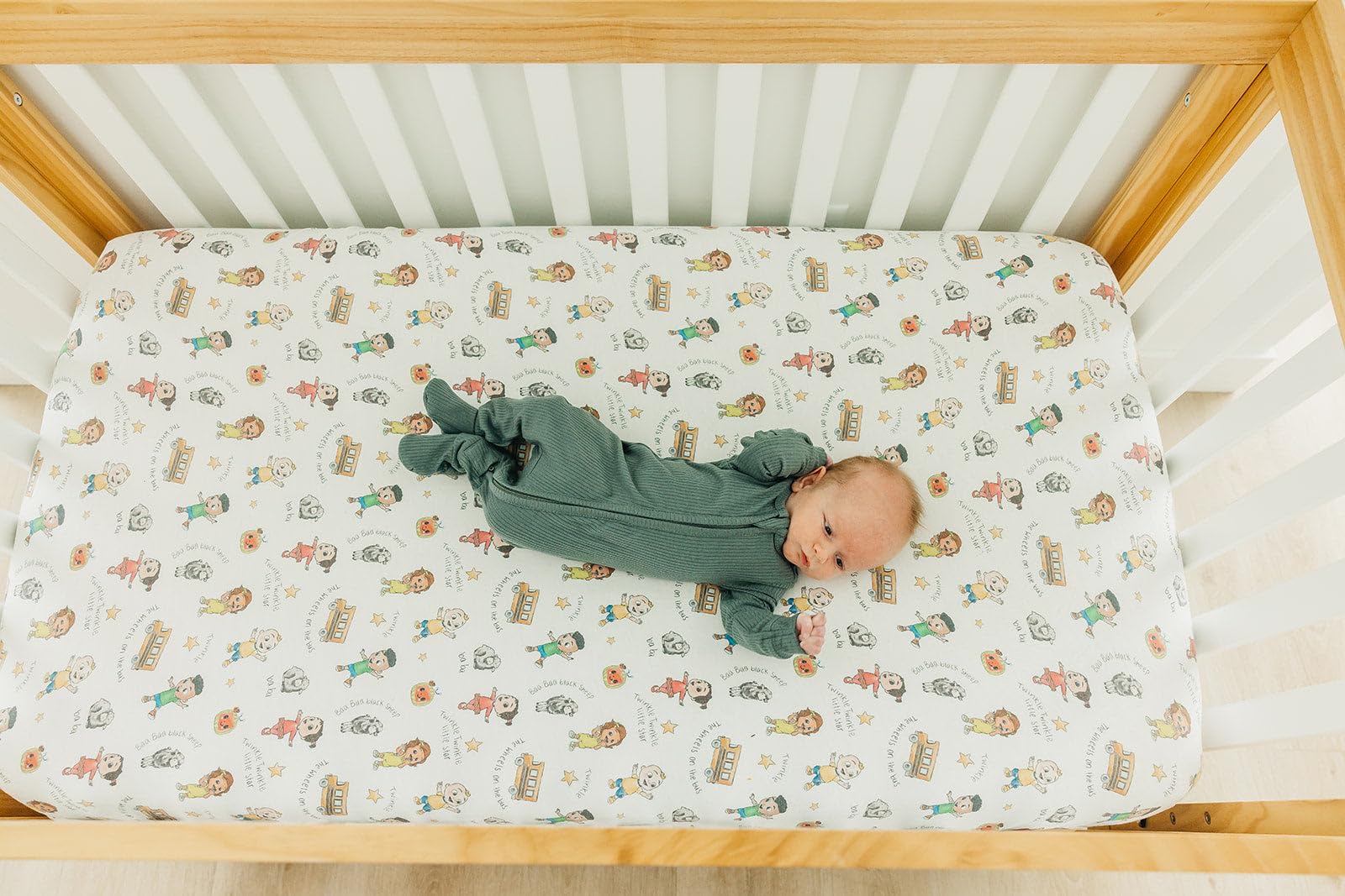 Copper Pearl Premium Fitted Knit Crib Sheet/Toddler Sheet CoComelon Friends