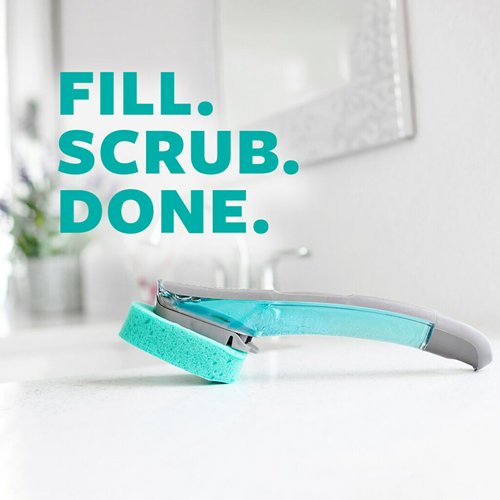 Scotch-Brite Scrub Tub & Shower Wand, Ideal for Bathroom Buildup, Glass Door, Shower and Bath Cleaner, Soap Scum Remover, 1 Wand
