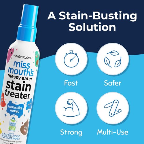 Miss Mouth's Messy Eater Stain Treater Spray - 4oz Stain Remover for Newborns & Babies | No Dry Cleaning Needed