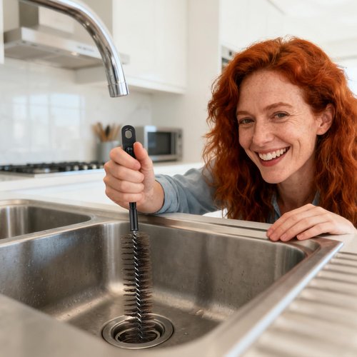 Garbage Disposal Brush, Universal Cleaning Cleaner Brush with Extra Long Handle Ullnosoo Eliminates Residue and Odor 15inch