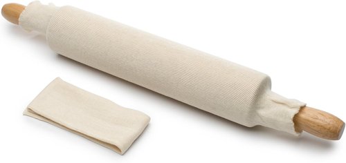 Fox Run Rolling Pin Covers - Durable Cotton Set of 2 for Effortless Baking