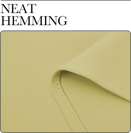 NICETOWN Blackout Window Curtain Panels - Thermal Insulated Grommet Drapes | Paler Yellow, 34x54 Inches (1 Pair)
