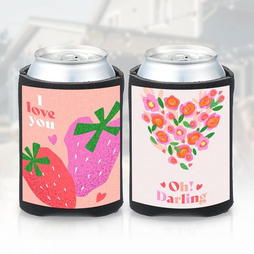 PATIKIL Blank Beer Can Cooler Sleeves, 200Pcs Plain Bulk Collapsible Bottle Sleeve Insulated Foam Can Cover for 10oz Bottle Can Wedding Party Events HTV Sublimation, Black