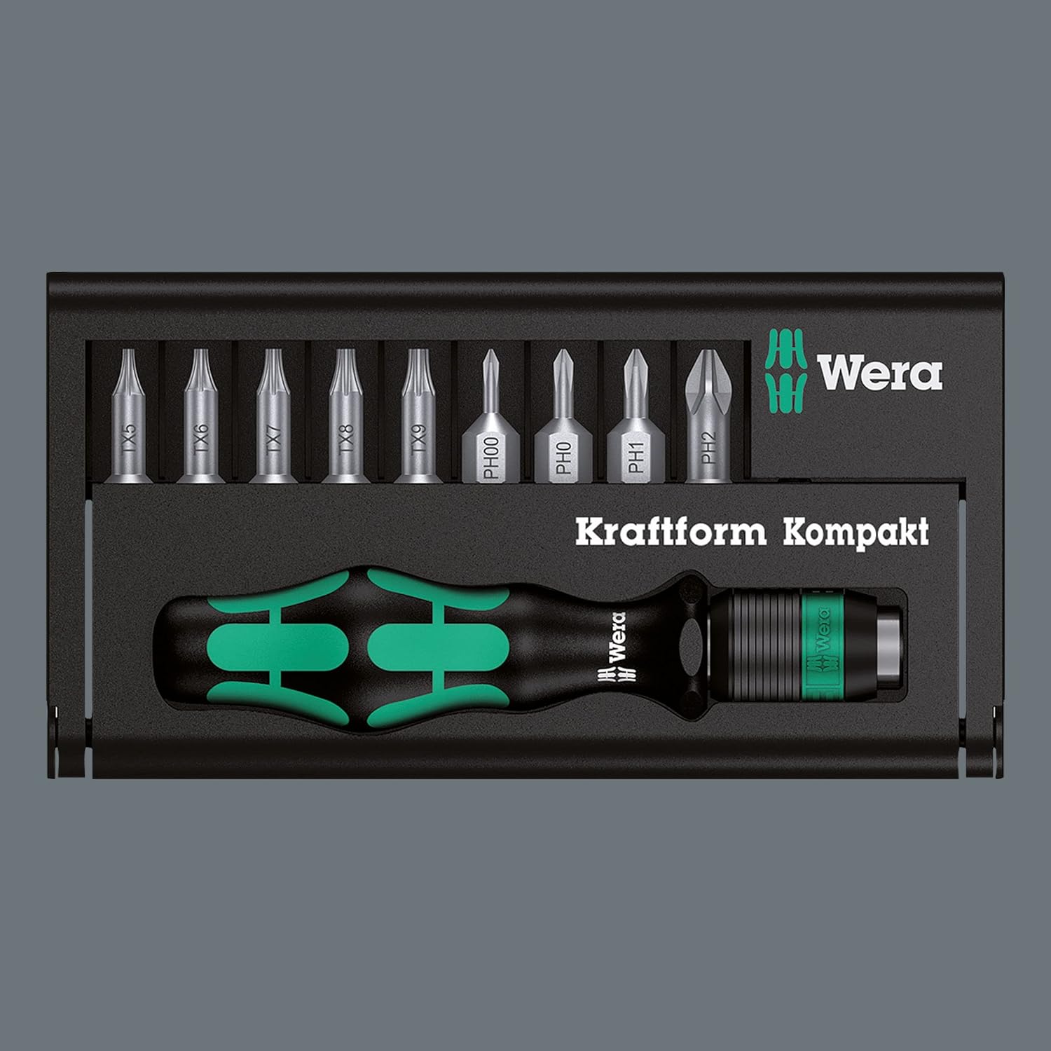 WERA Kraftform Kompakt 10 - 10-Piece Precision Screwdriver Set for Ultimate Versatility