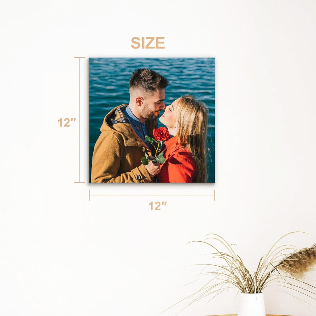 Skiennix Personalized Canvas Wall Art - Custom Framed 12" X 12" Prints for Living Room & Bedroom Decor