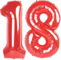 Numbers Balloons 40 Inch Red - 18th Birthday Party Decoration for Men & Women | Big Foil Balloon