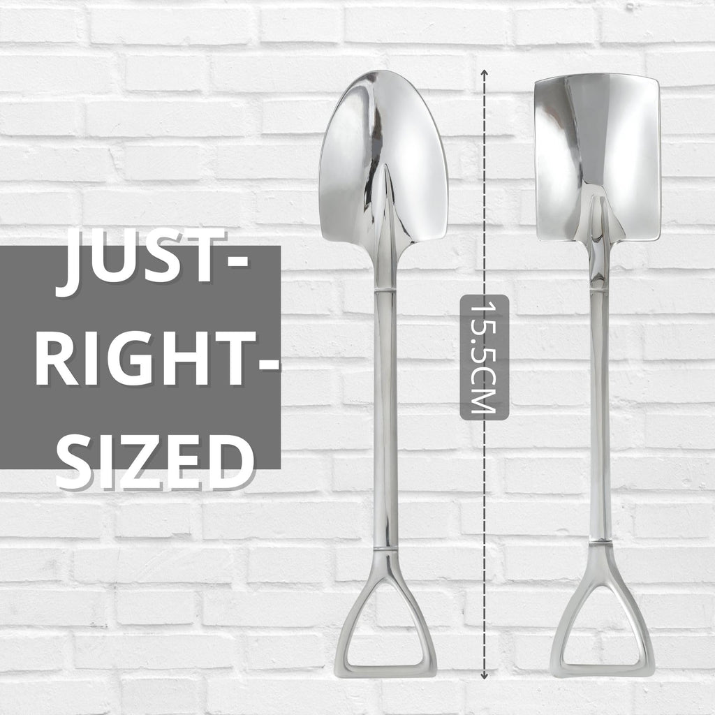 INNObeta Ice Cream Spoons, 2 Pcs Engraved Ice Cream Shovels, His and Her Gifts