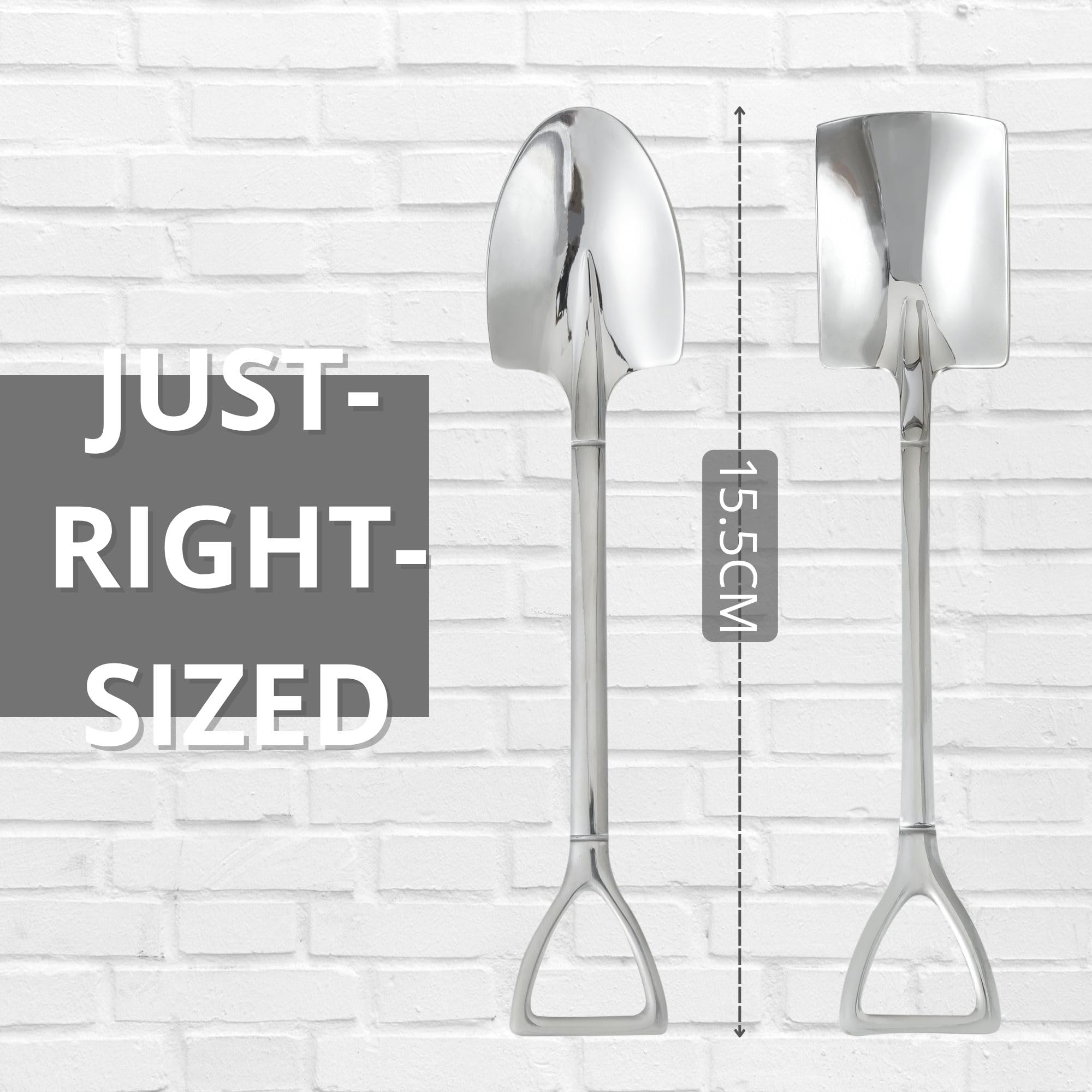 INNObeta Ice Cream Spoons, 2 Pcs Engraved Ice Cream Shovels, His and Her Gifts