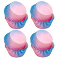 LUUDYOTU 100 Pcs Gender Reveal Cupcake Liners, Pink and Blue Baking Cups, Muffin Paper Wrapper Decorations for Birthday Party, Baby Shower(Gradient 100Pcs)