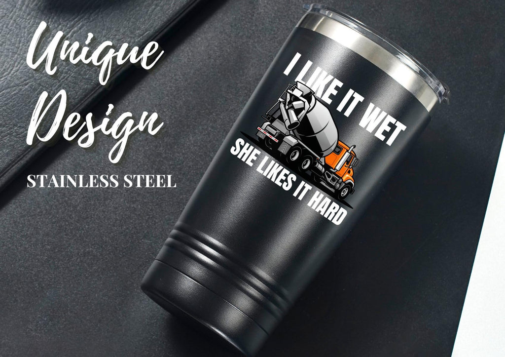Onebttl Construction Worker gifts, Funny Humor, Concrete-Themed Gifts, 20oz/590ml Stainless Steel Insulated Tumbler with Lid