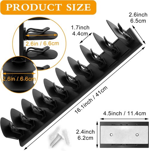 Hat Rack Organizer by [Brand Name] - Holds Up to 20 Baseball Caps | Wall-Mounted or Door-Mounted, Black
