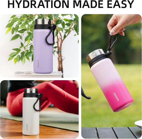 BJPKPK Stainless Steel Water Bottle - 25oz Insulated Thermal Flask | Double Wall Leakproof Design, Laguna