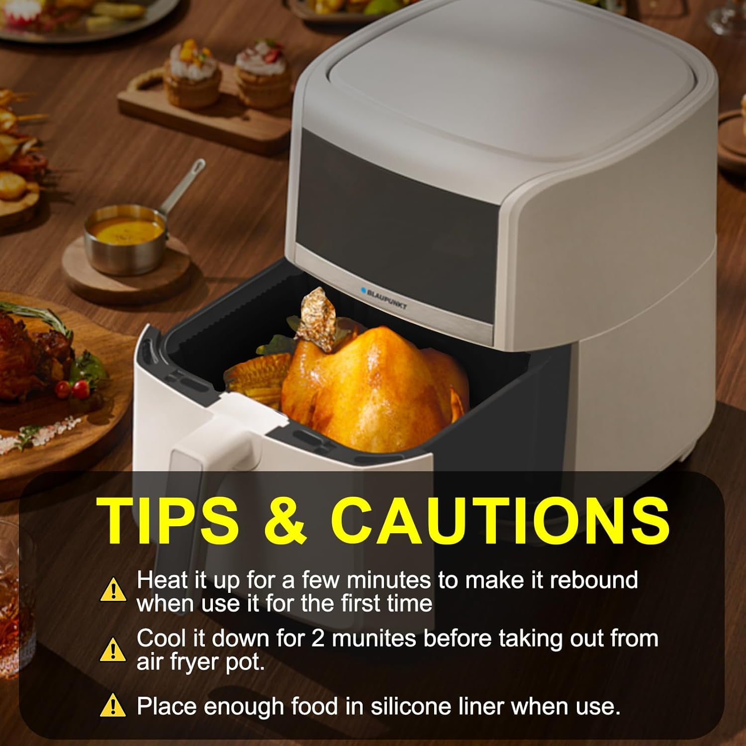Skiennix Silicone Air Fryer Liners - Reusable 7.1 Inch for 4-7 QT Square Air Fryers | Baking Tray Accessories