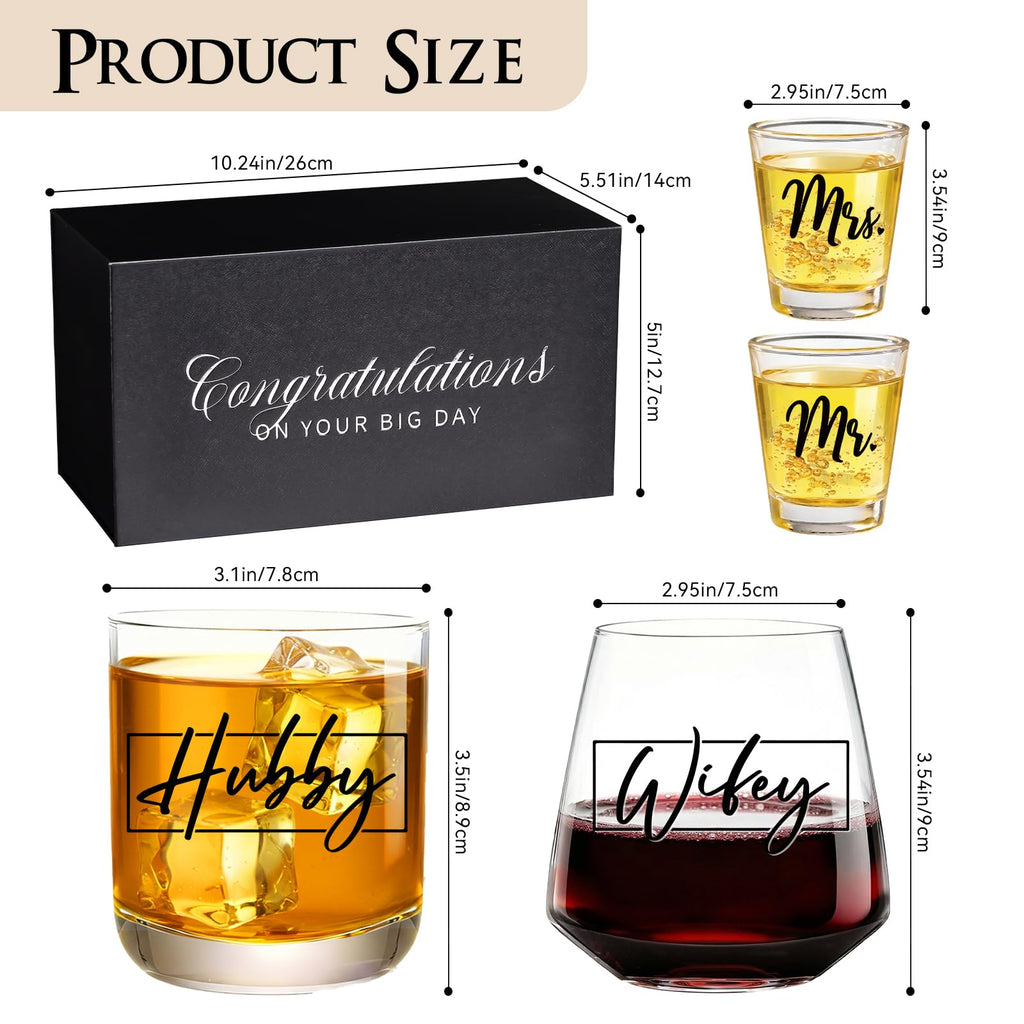 Wedding Gifts for Newlywed 2026, Unique Engagement Wedding Gifts for Newlywed Mr and Mrs Him and Her, Novel Couple Wishes for Couples
