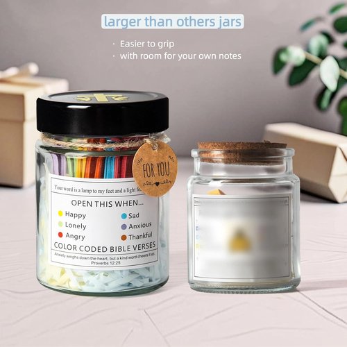 Bible Verse Jar - Inspirational Christian Gifts for Women | Perfect Christmas & Baptism Present