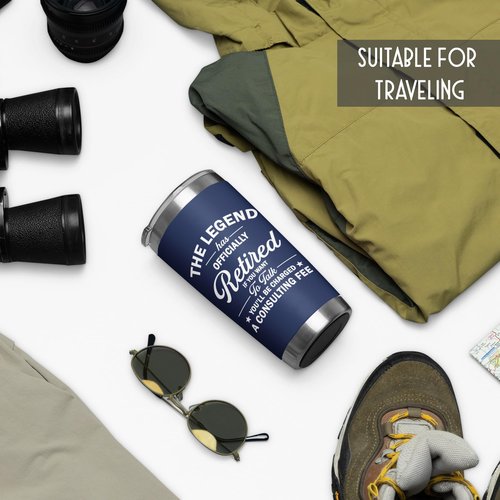 FUNITZ Retirement Gifts for Men - The Legend Has Retired - Retired Tumbler for Dad, Him, Man, Boyfriend, Husband - 20 Oz Tumbler Best Gift for Retirement Men, Fathers Day, Birthday, Christmas Gifts