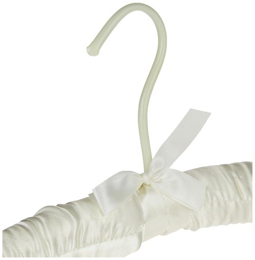 Whitmor Satin Padded Hangers Bone, Small, Set of 4 (Pack of 2)