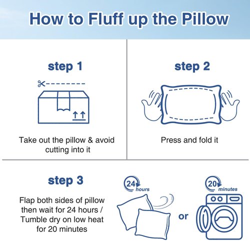 Favocama Cooling Pillow for Sleeping, Shredded Memory Foam Pillows Queen Size Set of 2, Double Sided Cooling Bed Pillows for Hot Sleepers, Side Back and Stomach Sleepers