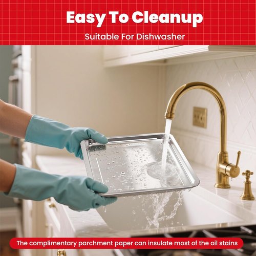 Air Fryer Basket Set by [Brand Name] - Stainless Steel Mesh Crisper Tray for Healthy Cooking | Dishwasher Safe, Fits Most Ovens
