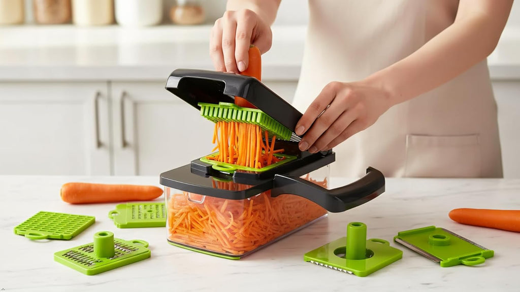 Skiennix Onion Cutter - Multifunctional Vegetable Chopper & Mandoline Slicer | Ideal for Dicing & Grating