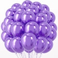 Voircoloria Metallic Purple Balloons - 12-Inch Chrome Latex | 66-Pack for Birthday, Wedding & More