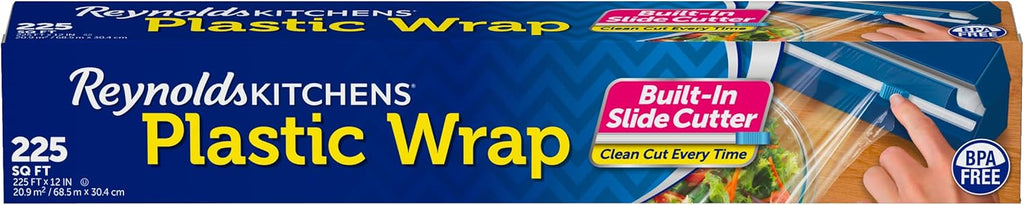 Reynolds Kitchens Quick Cut Plastic Wrap - 225 Sq Ft | Effortless Food Storage Solution