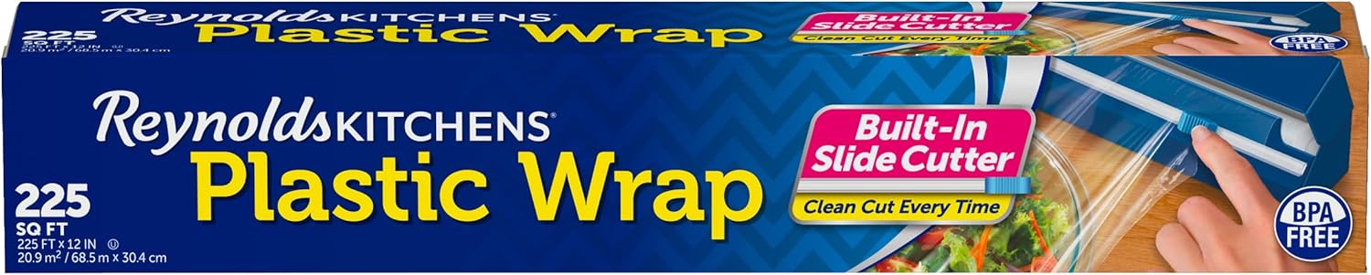 Reynolds Kitchens Quick Cut Plastic Wrap - 225 Sq Ft | Effortless Food Storage Solution
