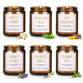 Scented Soy Candles Set for Women - 6 Pack 42oz 300Hour Candle for Home Scented, Lavender Vanilla Eucalyptus Sage Jasmine Sandalwood Candle for Spring Summer, Natural Soy Wax Aromatherapy Candles ﻿