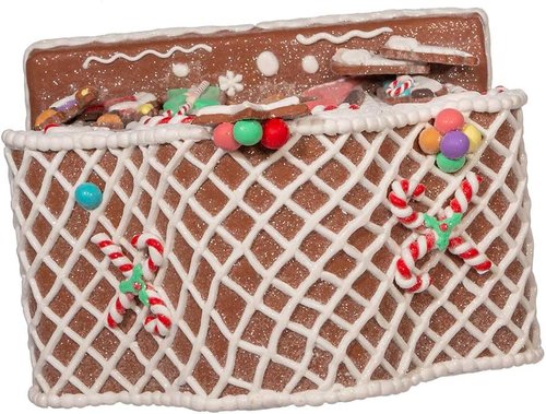 Kurt S. Adler 12.5-Inch Light-Up Nativity Gingerbread House - Battery Operated Holiday Decor
