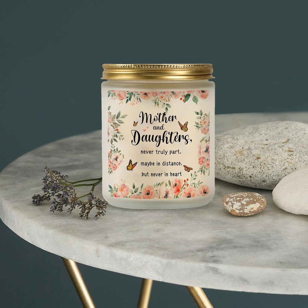 Regine Switzerland | Mom Gifts Candle - Heartfelt "Never Truly Apart" Message | Perfect for Daughters