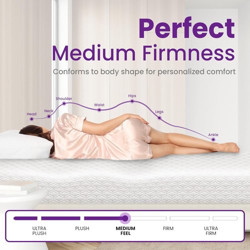 GAESTE Twin Cooling Gel Memory Foam Mattress - Medium Firm Pressure Relief | CertiPUR-US Certified, 5-Inch