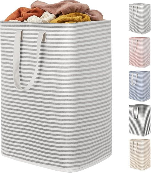 Lifewit Laundry Basket - 80L Collapsible Hamper with Reinforced Handles | Waterproof Grey Design