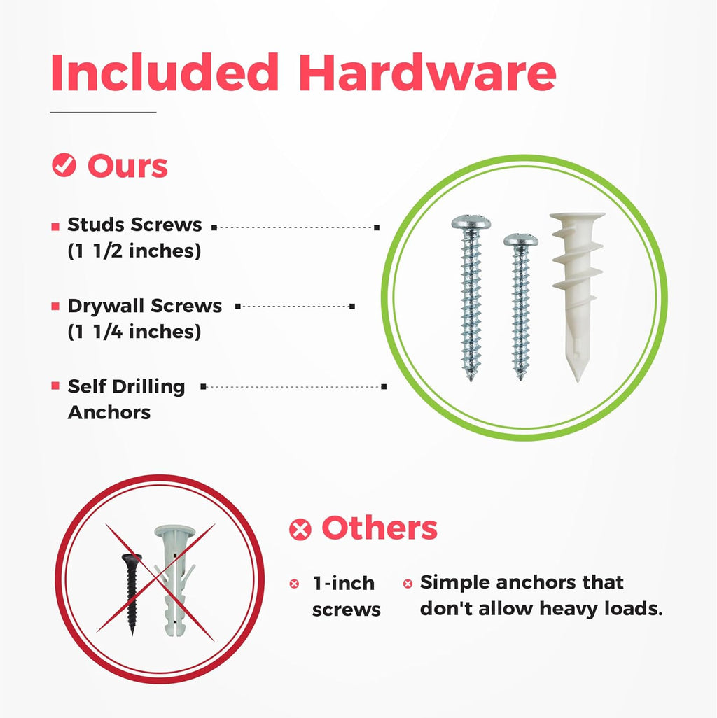 TIDYME Garage Wall Organizer - 48" Heavy-Duty Tool Storage Rack | Adjustable Double-Layer Hooks | 300 lbs Capacity