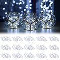 DomeStar 15Pack Fairy Lights Battery Operated, 7Ft 20 LED Waterproof String Lights Wire Firefly Starry Moon Light for DIY Mason Jars Party Centerpiece Table Valentine's Day Decorations Tree Ornament