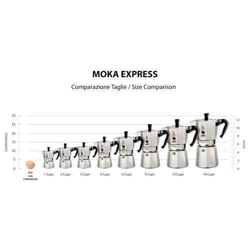 Bialetti Moka Express Export Espresso Maker,90 ml, Silver