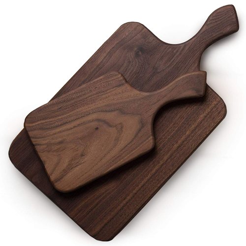 Brazos Home Dark Walnut Wood Cutting Board for Kitchen, Seasoned, Chopping Board, Wood Cheese Board, Charcuterie Platter, Ideal for Serving or Chopping Fruit, Vegetables, Cheese or Meat, 16 x 8, Large