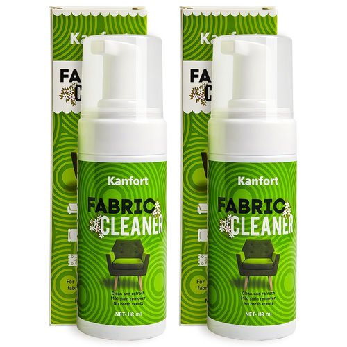 Upholstery Foam Cleaning 2 Pack, No Rinse Fabric Cleaner for Sofas, Couches & Car Seats, Quickly Lifts Stains & Dirt, Safe for Households with Kids & Pets, Easy-to-Use for Fresh & Spotless Furniture