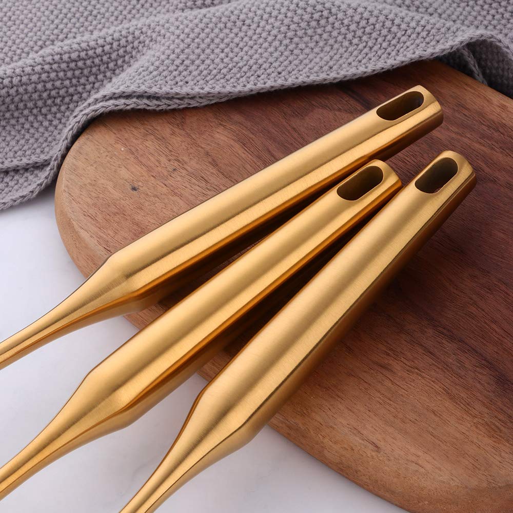 Buy THINGS Slotted Spatula,15.16inch Long Handle Gold -18/8(304) Stainless Steel Turner Spatula by BUY THINGS!