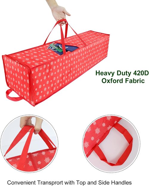 Christmas Wrapping Paper Storage - 40 Inch Organizer for 20 Rolls | Breathable Fabric, Square Design
