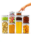 Tourdeus Food Storage Containers with Lids, 10 Pcs Airtight Pantry Storage Sets BPA-Free Pop Top Containers, Stackable Kitchen Organization for Cereal Flour Sugar Rice Pasta