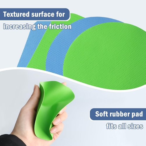 Aixoom Rubber Jar Opener Pads Set of 4, Round Heat-insulated Non-Slip Gripper Pads for Jars, Kitchen Tool for Easy Opening (Circle and Square)