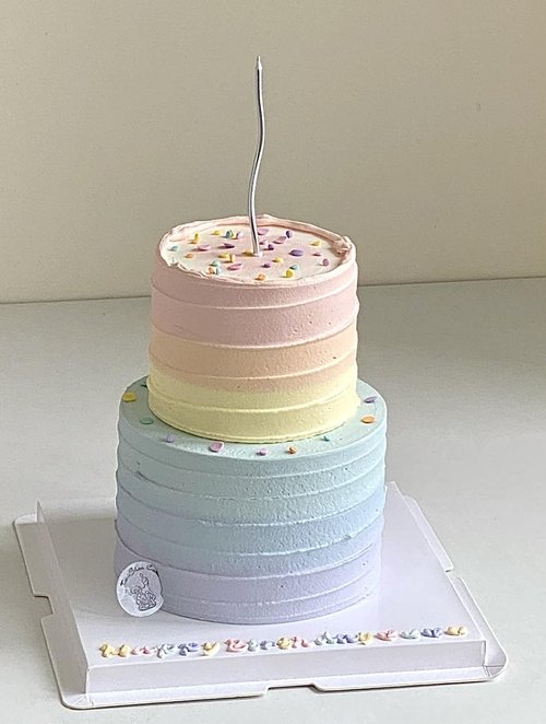 Fessary 2 Tiers 4" 6" Fake Cake 4 Inch Tall Fake Birthday Cake Rounds Styrofoam Cake Dummies Set for Birthday, Wedding, Baby Shower Display