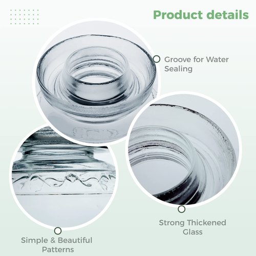 Anjetan 1.5L/2.5L/4.5L Glass Fermenting Jar, Large Capacity Sealed Pickle Jar, (C 4.5L/158oz)