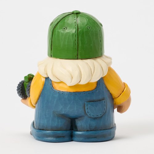 Enesco John Deere by Jim Shore Gnome Holding a Miniature Tractor Figurine, 4.13 Inch, Multicolor