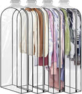 60 Clear Clothes Hangers - Waterproof Garment Bags with Smooth Zipper | 10" Gusseted for Shirts & Dresses