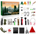 2025 Survival Kit Advent Calendar for Men - 33-Piece Outdoor Gear for Camping, Fishing & Hunting