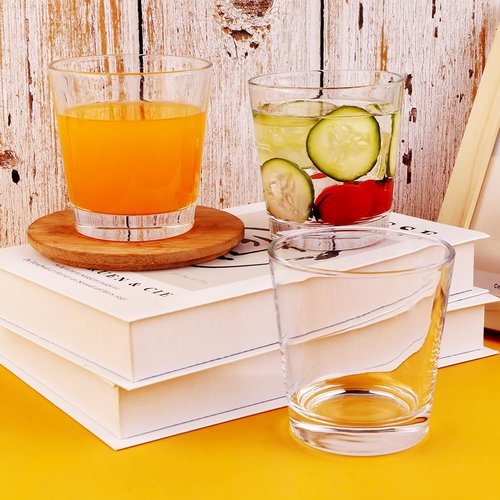 BTGLLAS 9oz Lowball Glasses, 6pc Short Glass Tumbler - Lead-Free Crystal Drinking Glasses for Water, Mojito, Tom Collins - Premium Bar Glassware & Cocktail Glass Set (6, Small)